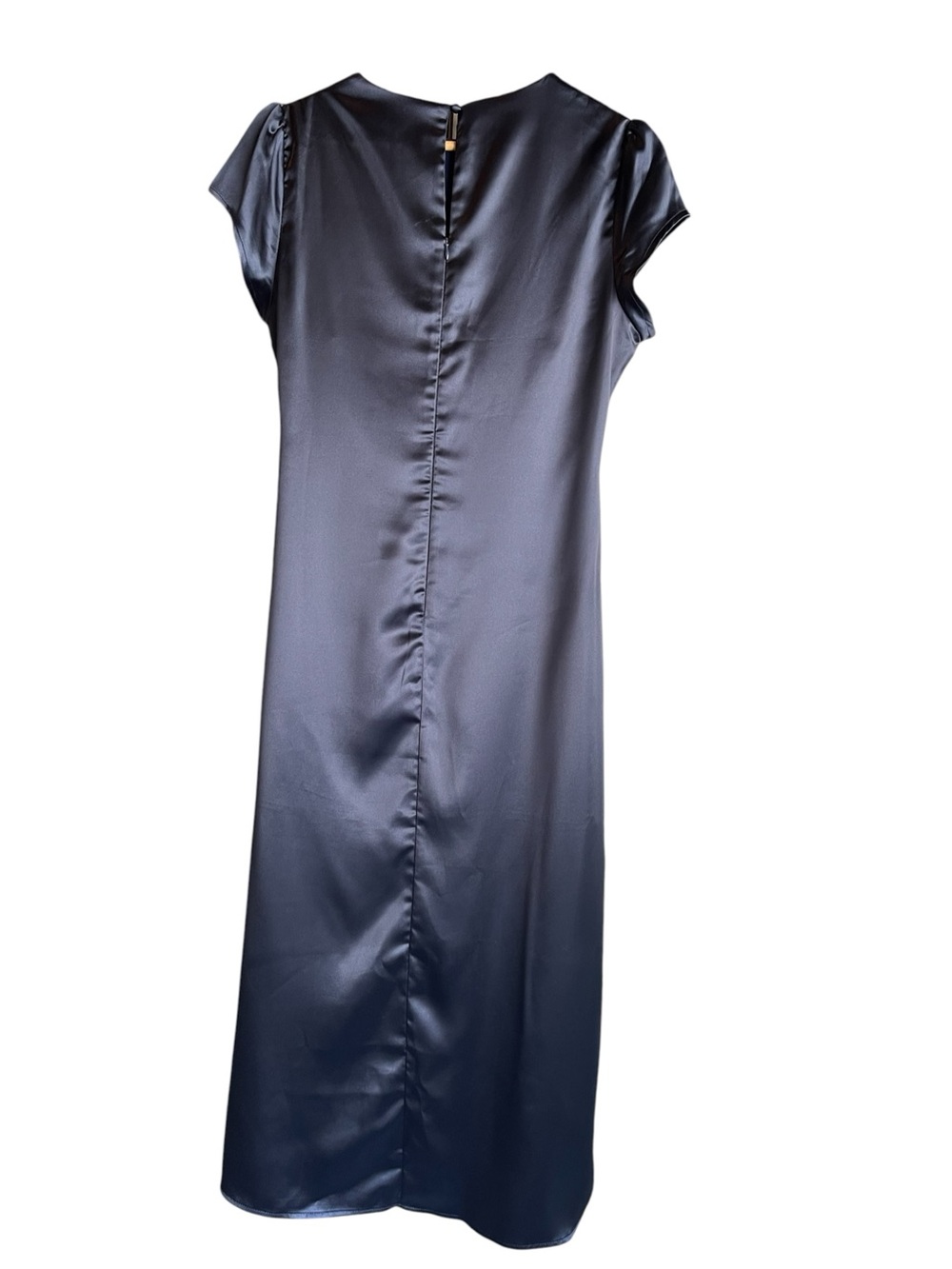 Petal & Pup Lisbeth Ruched Satin Midi Dress - Picture 3 of 7